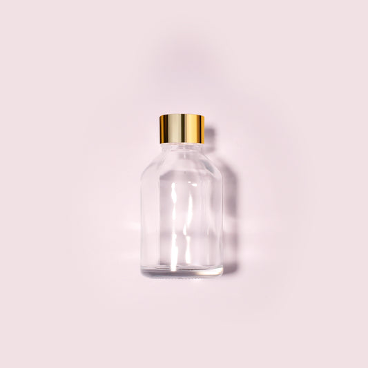 50 Bottles Per Case - Aromatherapy Diffuser Bottles Wholesale - 100 ml/3.4 oz Empty Aromatherapy Diffuser Bottles with Roll-Up Neck (Includes Cap)