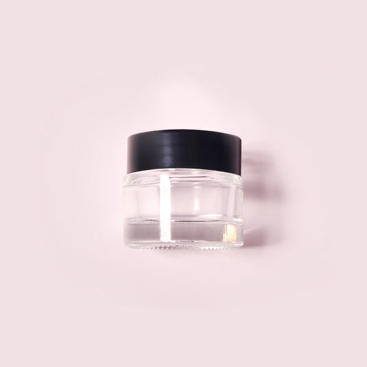 70 Bottles per Box - Glass Cosmetic Jars Wholesale - 12 ml/0.4 oz, Empty Refillable Cosmetic Storage Jars (Includes Lid)