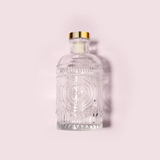 10 Bottles Per Case - Aromatherapy Diffuser Bottles Wholesale - 220 ml/7.44 oz Empty Aromatherapy Diffuser Bottles with Roll-Up Neck (Includes Cap)