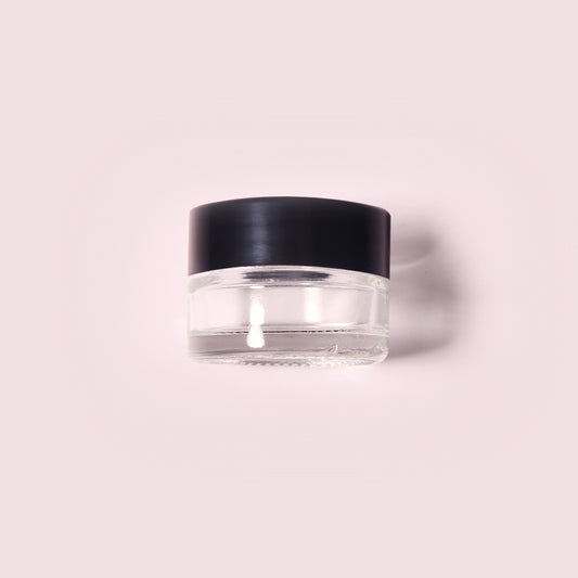 70 Bottles per Box - Glass Cosmetic Jars Wholesale - 10 ml/0.3 oz, Empty Refillable Cosmetic Storage Jars (Includes Lid)