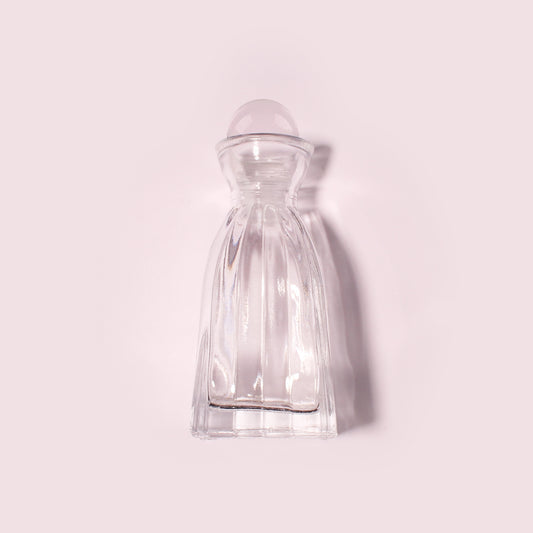 50 Bottles Per Case - Aromatherapy Diffuser Bottles Wholesale - 100 ml/3.4 oz Empty Aromatherapy Diffuser Bottles with Roll-Up Neck (Includes Cap)