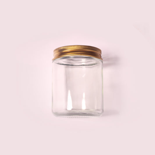 70 Bottles per Box - Glass Cosmetic Jars Wholesale - 270 ml/9.1 oz, Empty Refillable Cosmetic Storage Jars (Includes Lid)