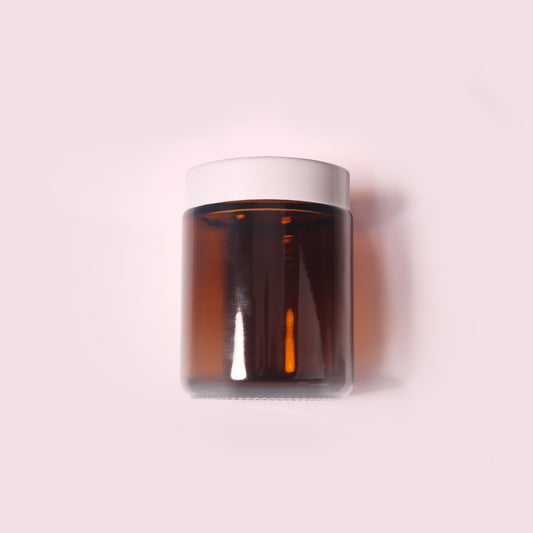70 Bottles per Box - Glass Cosmetic Jars Wholesale - 260 ml/8.8 oz, Empty Refillable Cosmetic Storage Jars (Includes Lid)