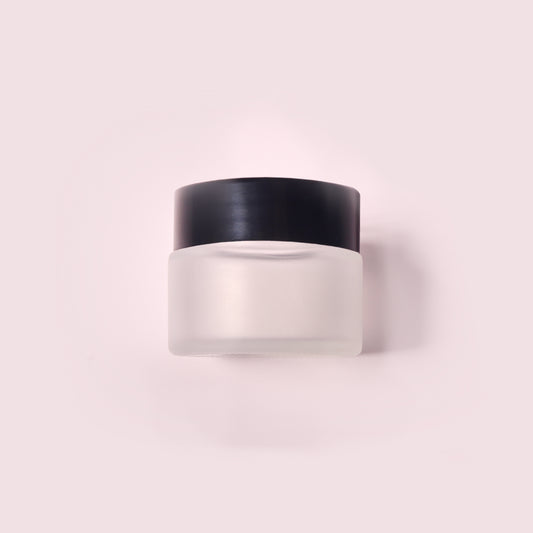 70 Bottles per Box - Glass Cosmetic Jars Wholesale - 55 ml/1.9 oz, Empty Refillable Cosmetic Storage Jars (Includes Lid)