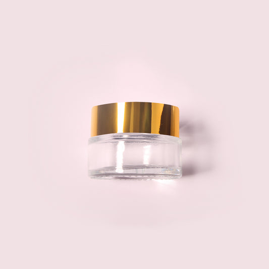 70 Bottles per Box - Glass Cosmetic Jars Wholesale - 25 ml/0.8 oz, Empty Refillable Cosmetic Storage Jars (Includes Lid)