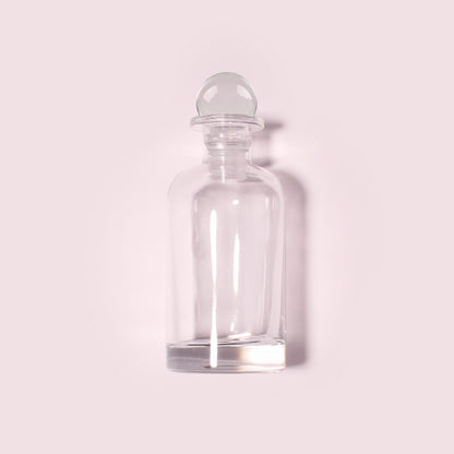 50 Bottles Per Case - Aromatherapy Diffuser Bottles Wholesale - 100 ml/3.4 oz Empty Aromatherapy Diffuser Bottles with Roll-Up Neck (Includes Cap)