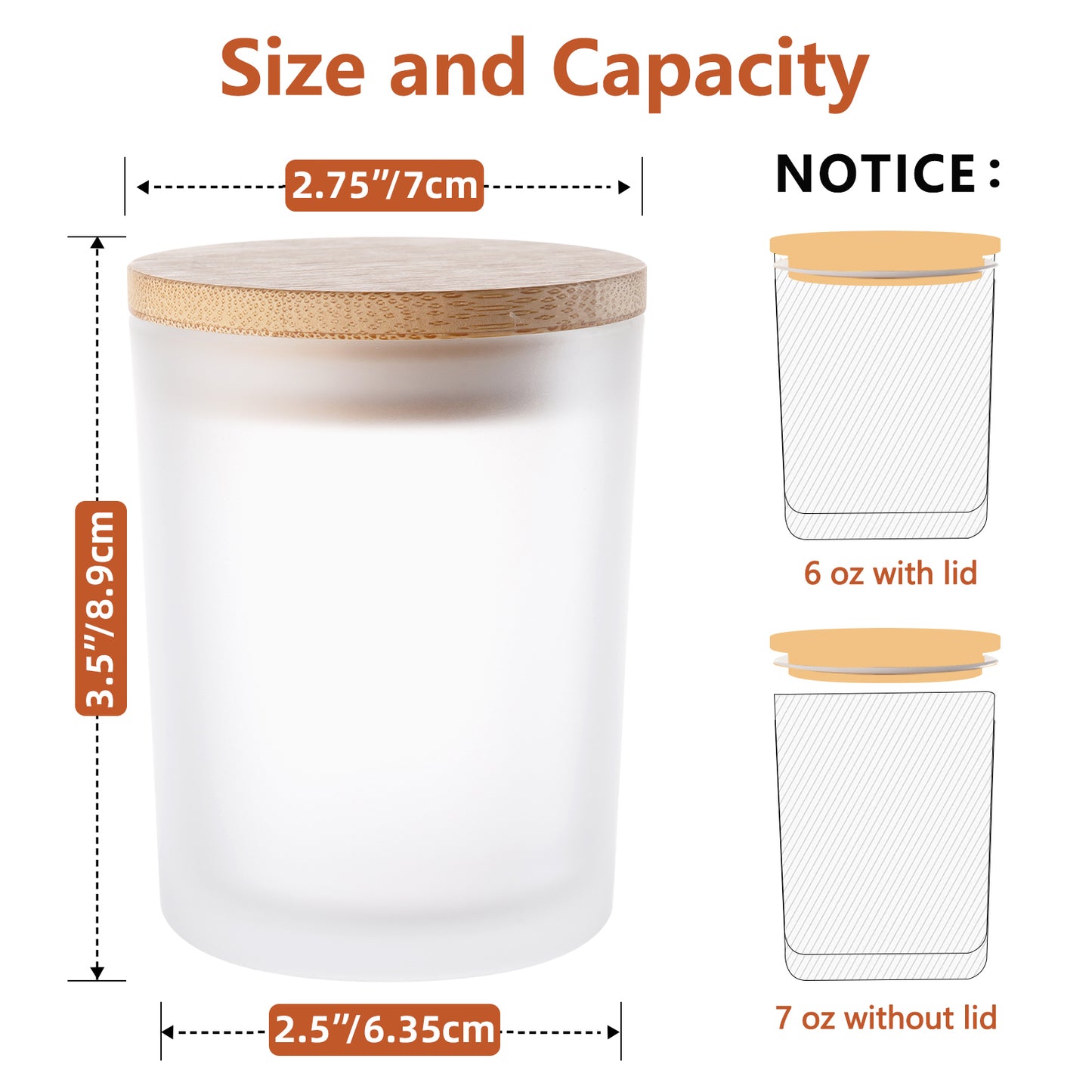 15 Pack 7 oz Clear Glass Candle Jars with Bamboo Lids – Candle Making Kit Includes Wick Holders, Wicks, Labels, and Glue Dots – Reusable and Versatile