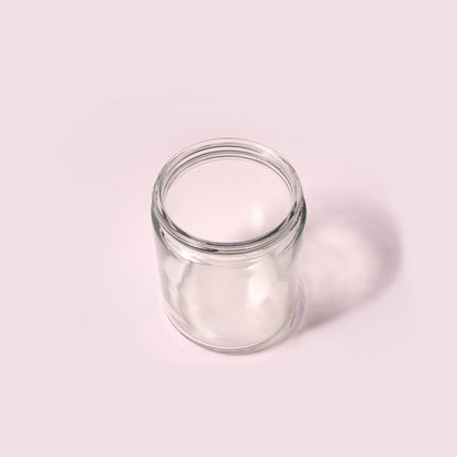 70 Bottles per Box - Glass Cosmetic Jars Wholesale - 270 ml/9.1 oz, Empty Refillable Cosmetic Storage Jars (Includes Lid)