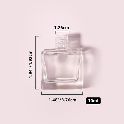 300 Bottles per Box - Glass Nail Polish Bottles Wholesale - 10 ml, Empty Refillable Nail Polish Storage Bottles (Includes Lid)