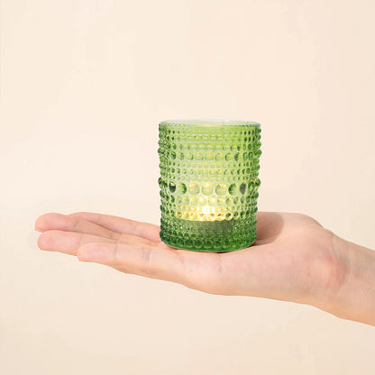 12 pcs Green Glass Votive Candle Holders – Tealight Candle Holders for Weddings, Centerpieces, Home Decor, and Holiday Events
